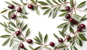 Winter berry decoration with cherry and holly.