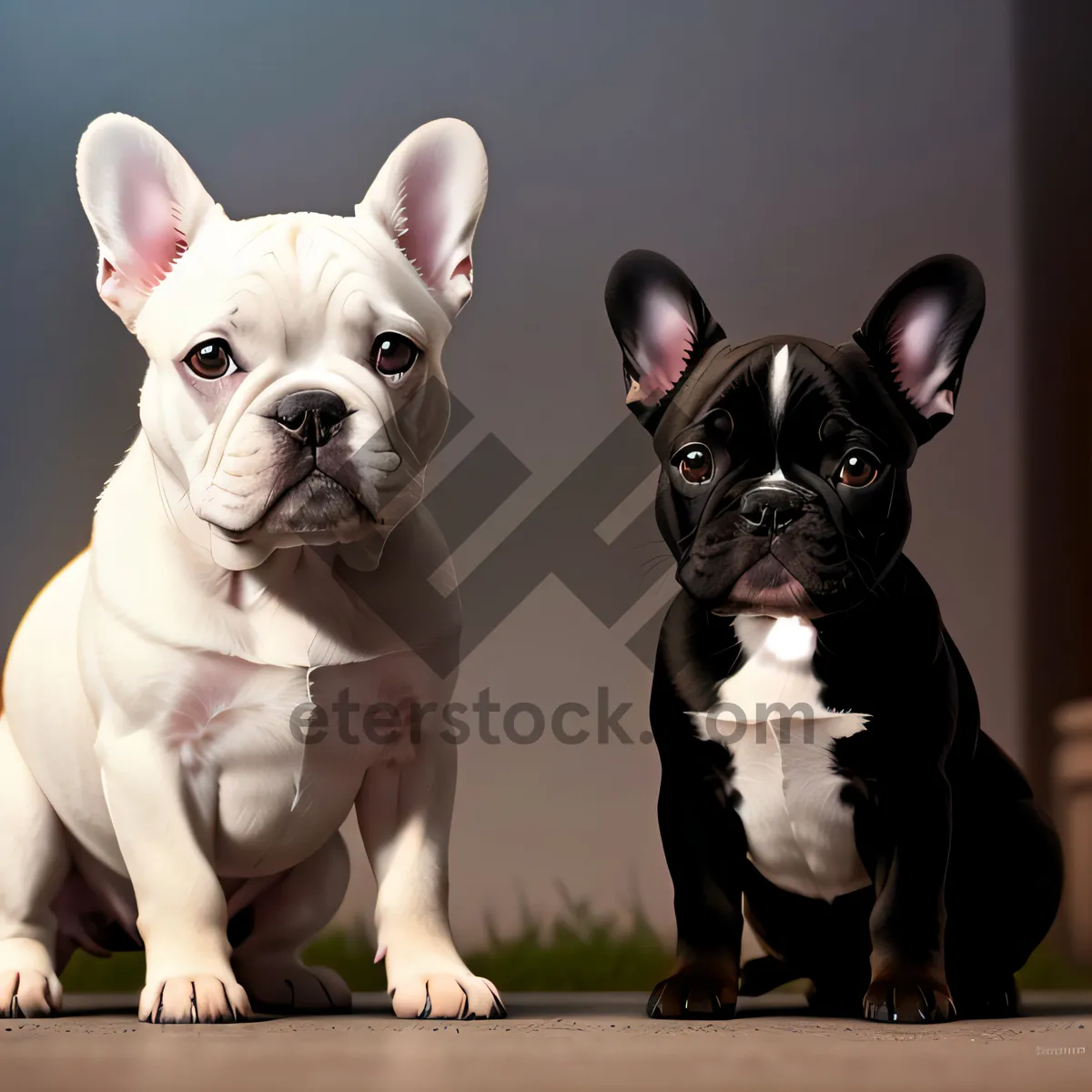 Picture of Captivatingly cute, behold an endearing studio portrait of a precious bulldog puppy