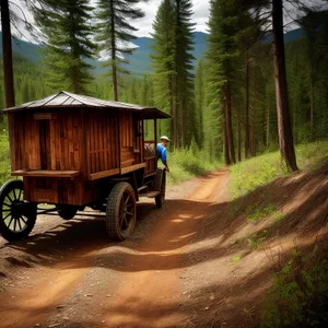 Vintage Farm Truck on Rural Road