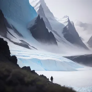 Snowy Peak - Majestic Glacier Mountainscape