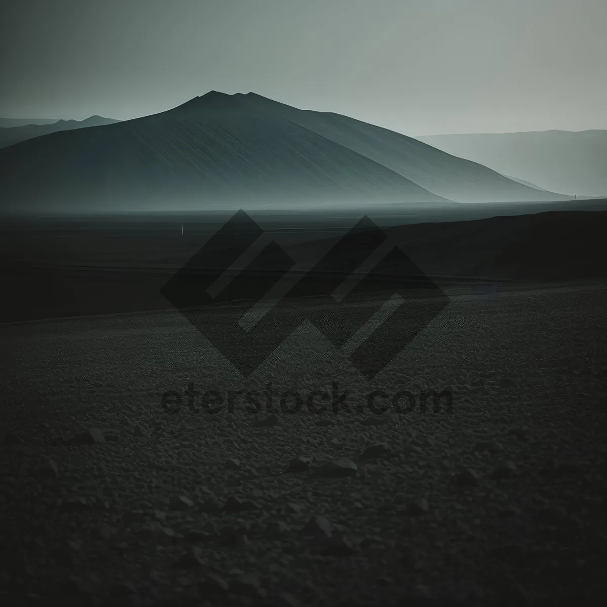 Picture of Vast Desert Dunes beneath Majestic Skyline