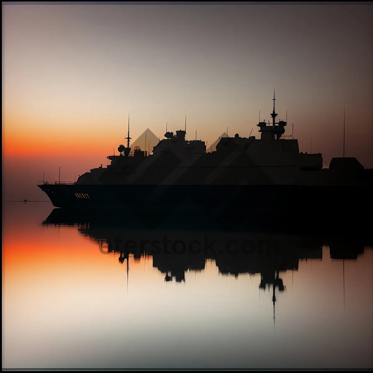 Picture of Warship on the Sea: Majestic Military Vessel