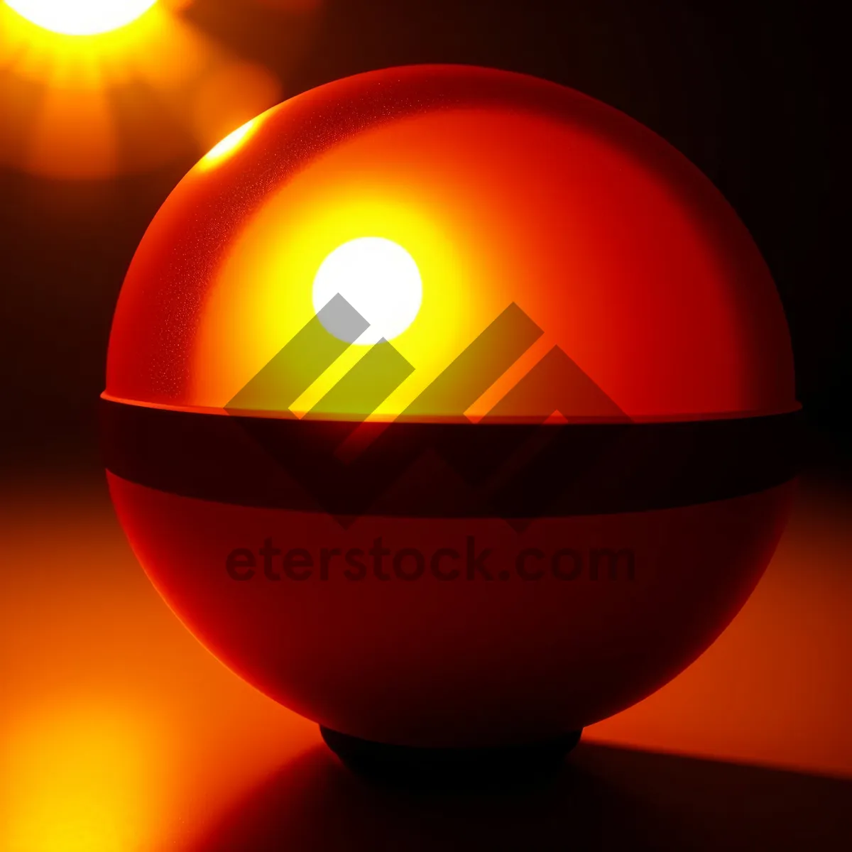 Picture of Glossy Orange Glass Button Icon