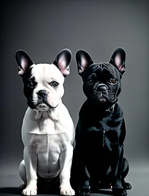 Bulldog Puppy with Wrinkled Cuteness - Purebred Canine Portrait