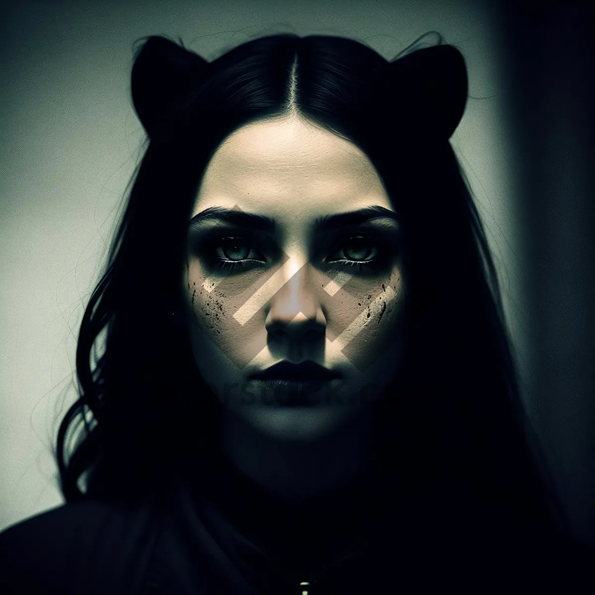 Picture of Pretty Brunette with Sensual Masked Disguise