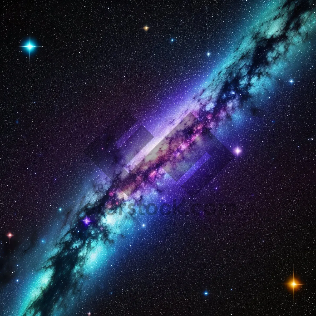 Picture of Starry Universe: Dark Cosmic Night Wallpaper