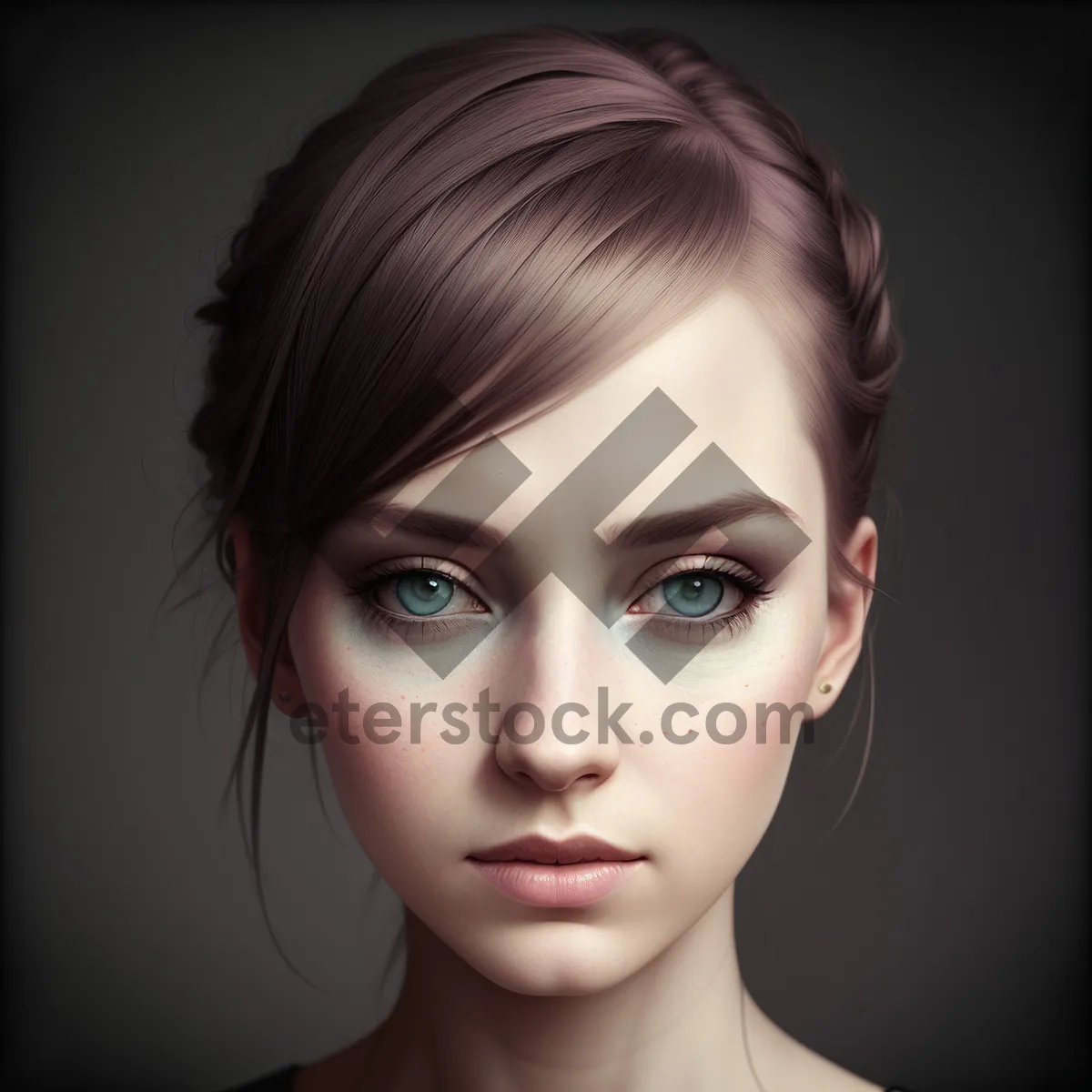 Picture of Beauty in Close-Up: Attractive Model with Gorgeous Hair