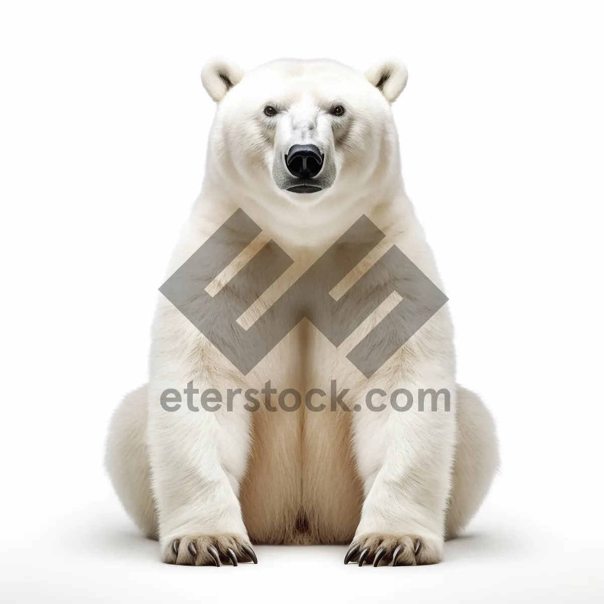 Picture of Portrait of Cute White Arctic Cat