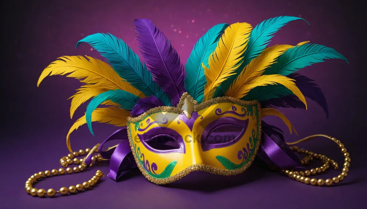 Picture of Colorful Venetian Carnival Mask Costume Face