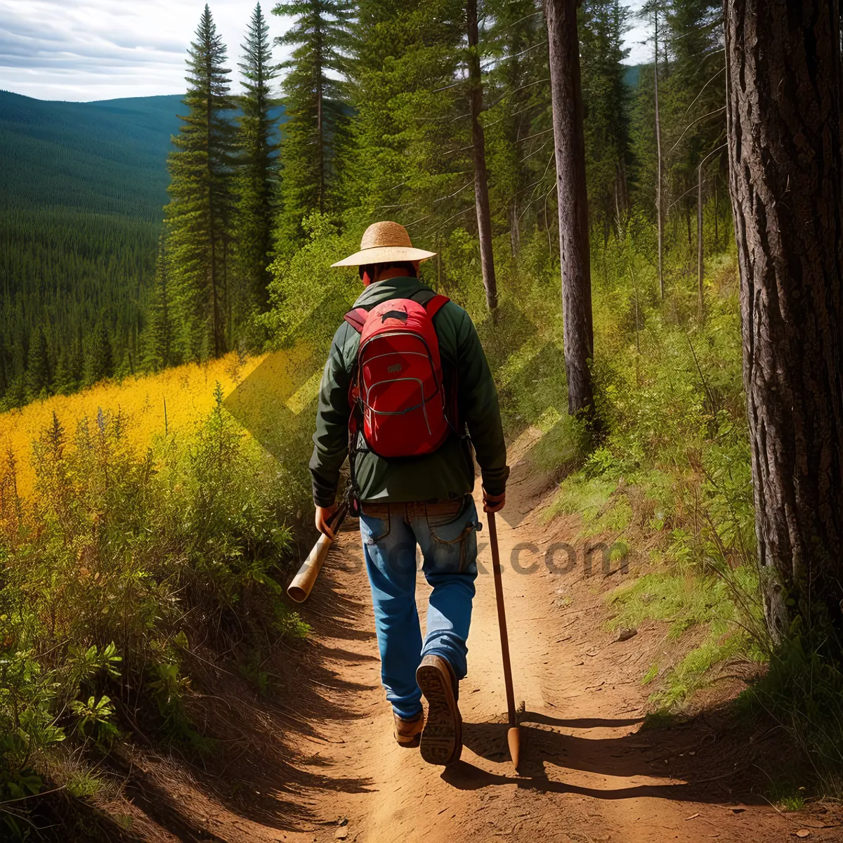 Picture of Mountain Trek with Adventurous Hiker