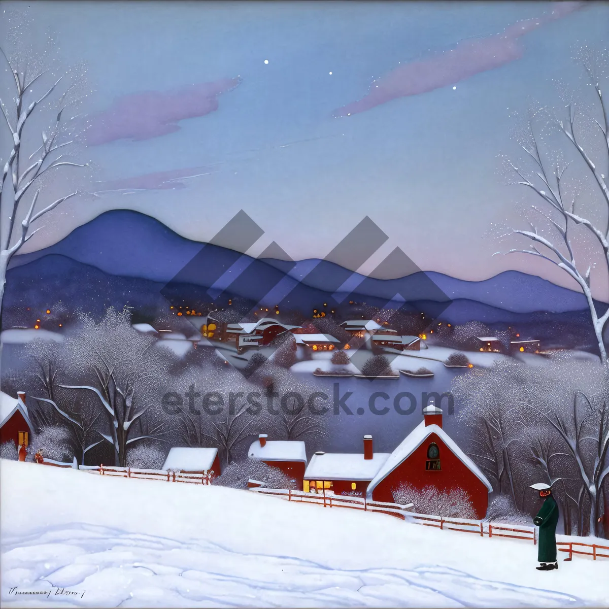 Picture of Winter Wonderland: A Snowy Mountain Retreat