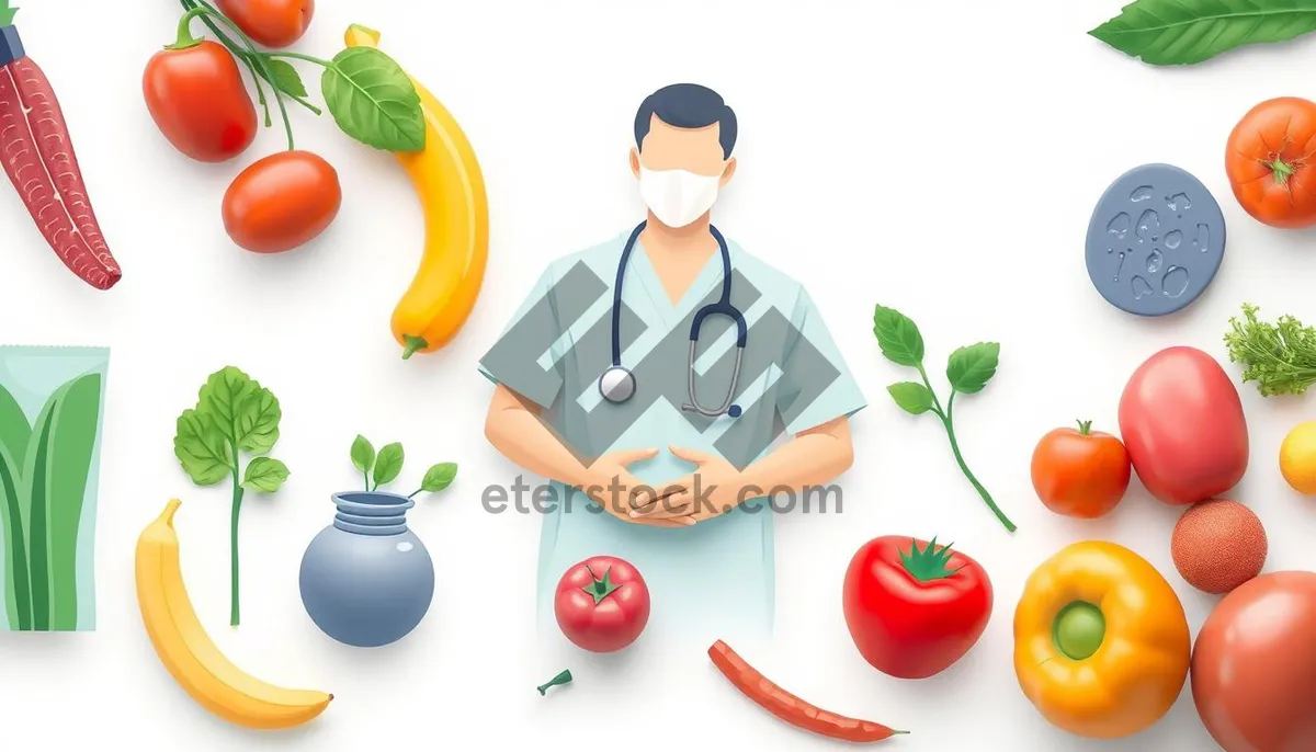 Picture of Appetizing fruit cartoon for happy stomach