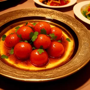 Fresh Gourmet Salad Plate with Delicious Tomato