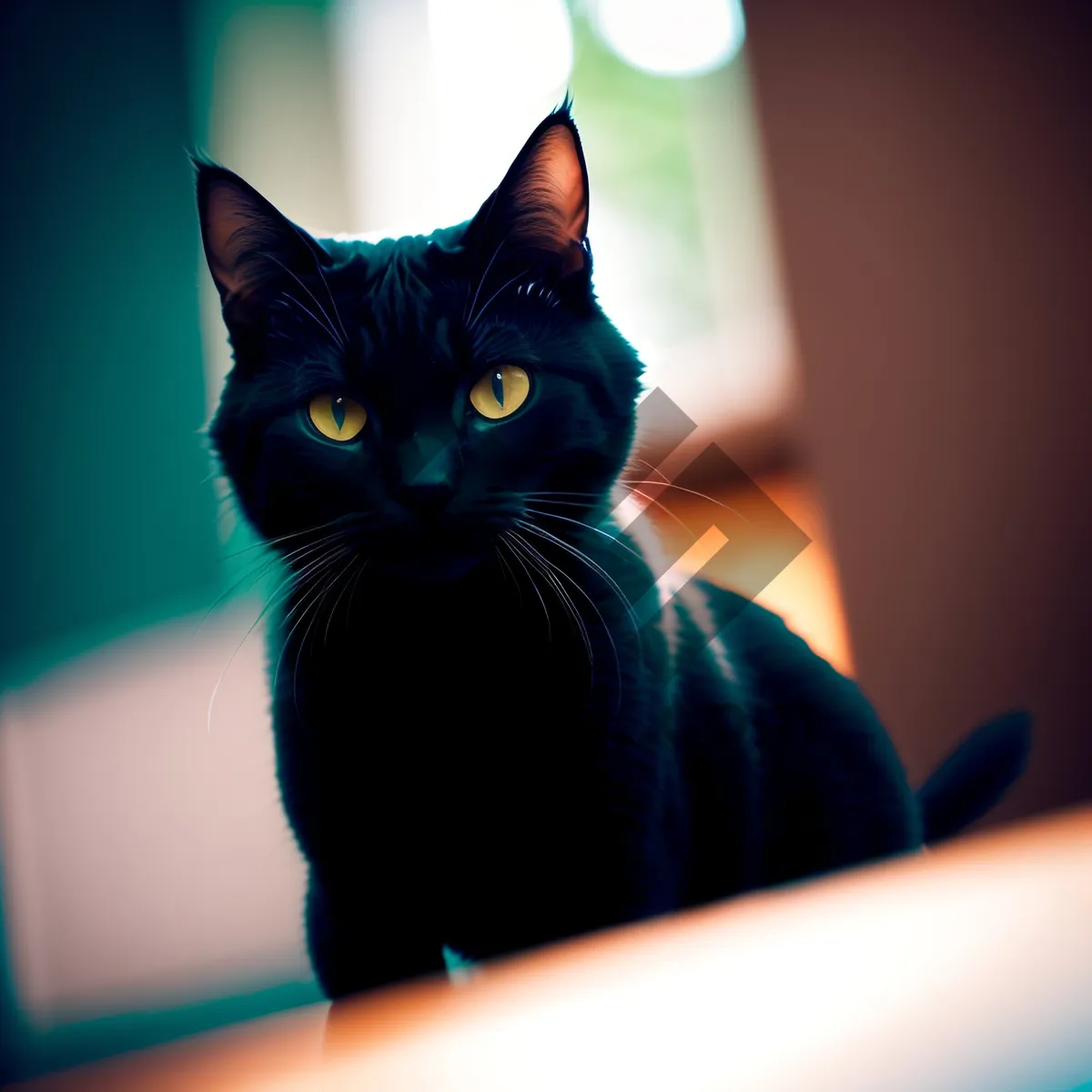 Picture of Adorable Gray Kitten with Curious Eyes