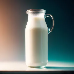 Transparent Glass Milk Bottle