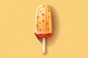 Yellow Candy Ice Lolly Dessert