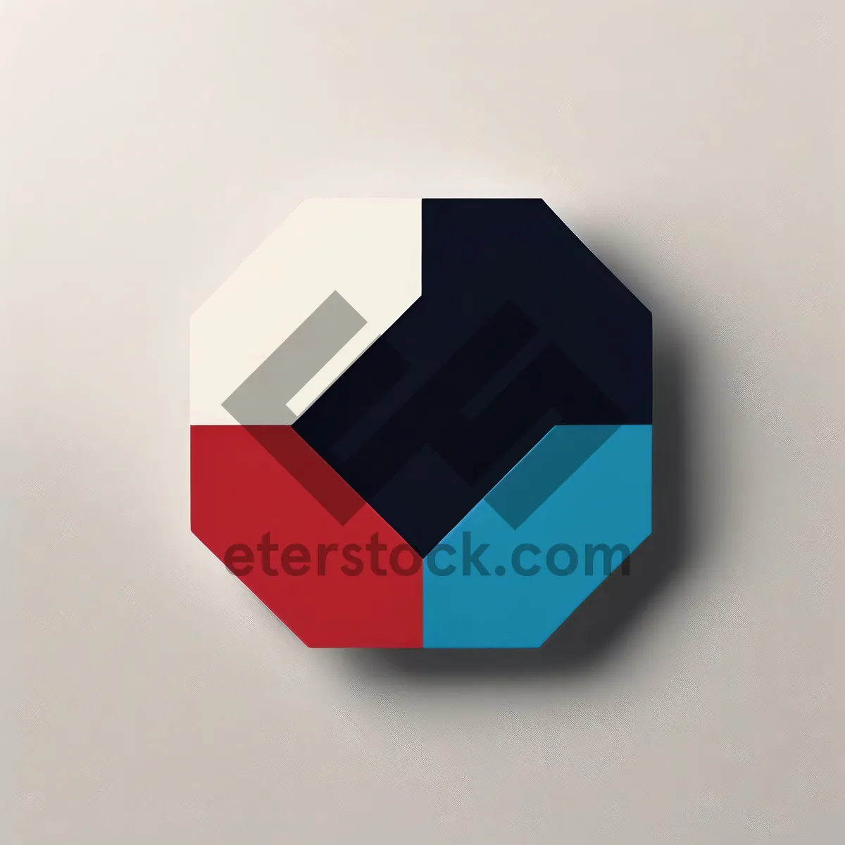 Picture of 3D glass business sign on paper box.