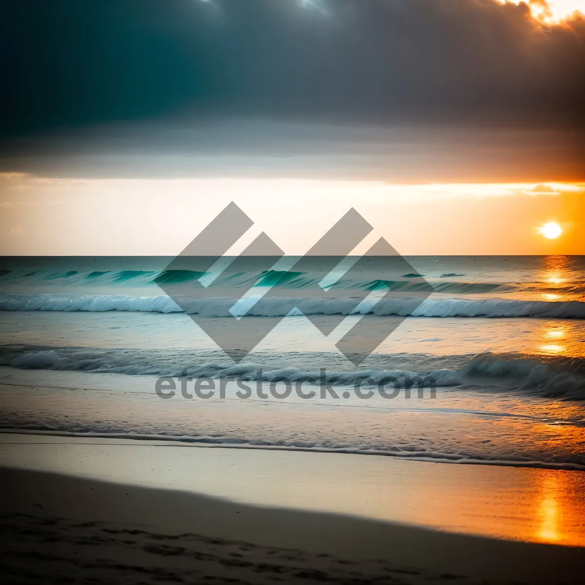 Picture of Sunset Serenity on Tropical Coastline