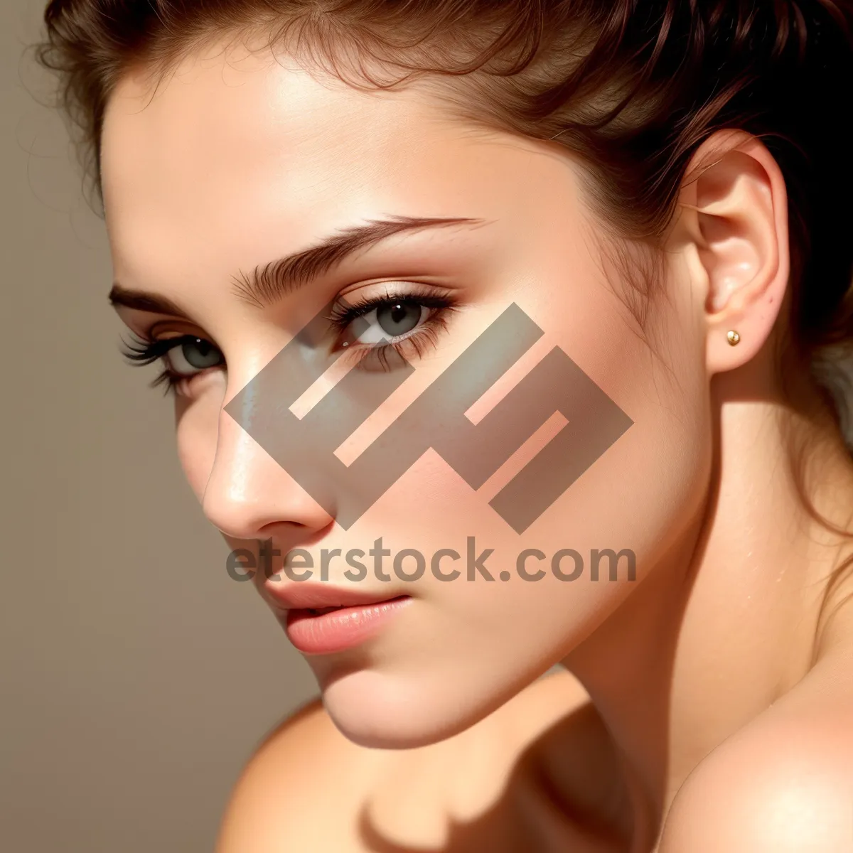Picture of Sultry Brunette with Flawless Skin and Mesmerizing Eyes