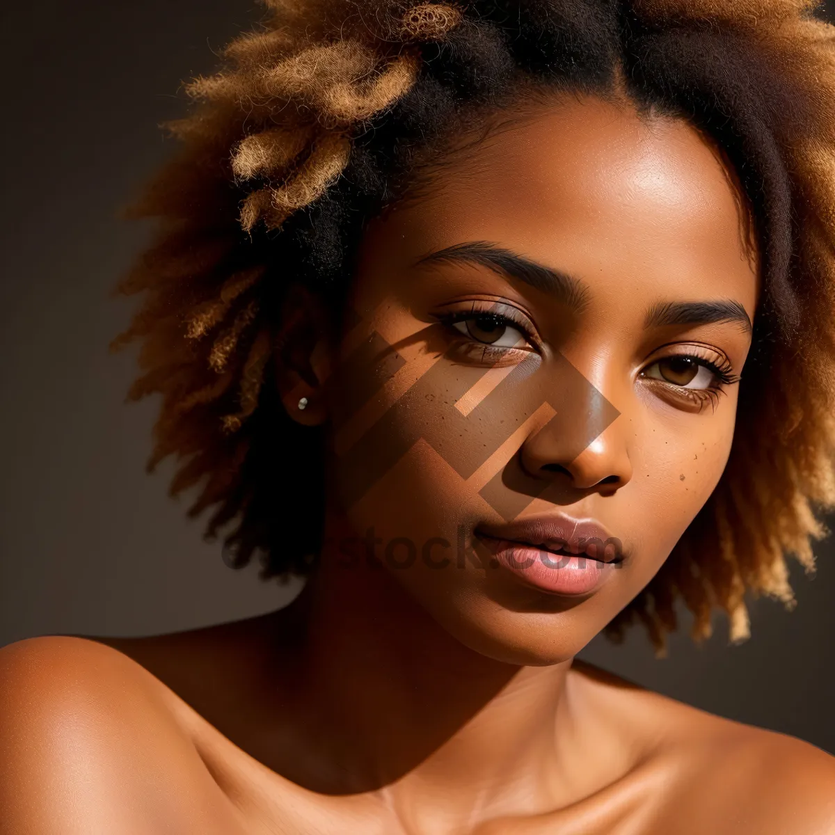 Picture of Sultry Afro-Model: Captivating Beauty with Striking Features