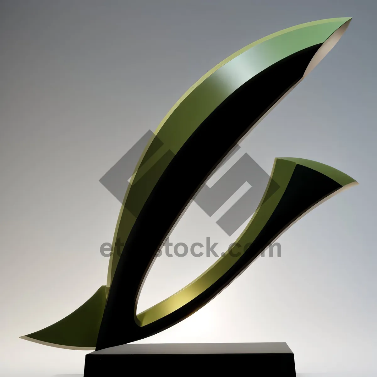 Picture of 3D design symbol sign in perspective