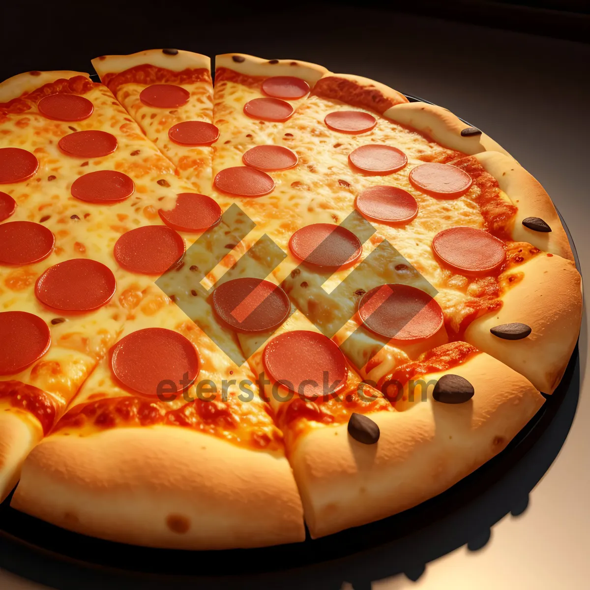 Picture of Delicious Pizza Slice with Gourmet Toppings