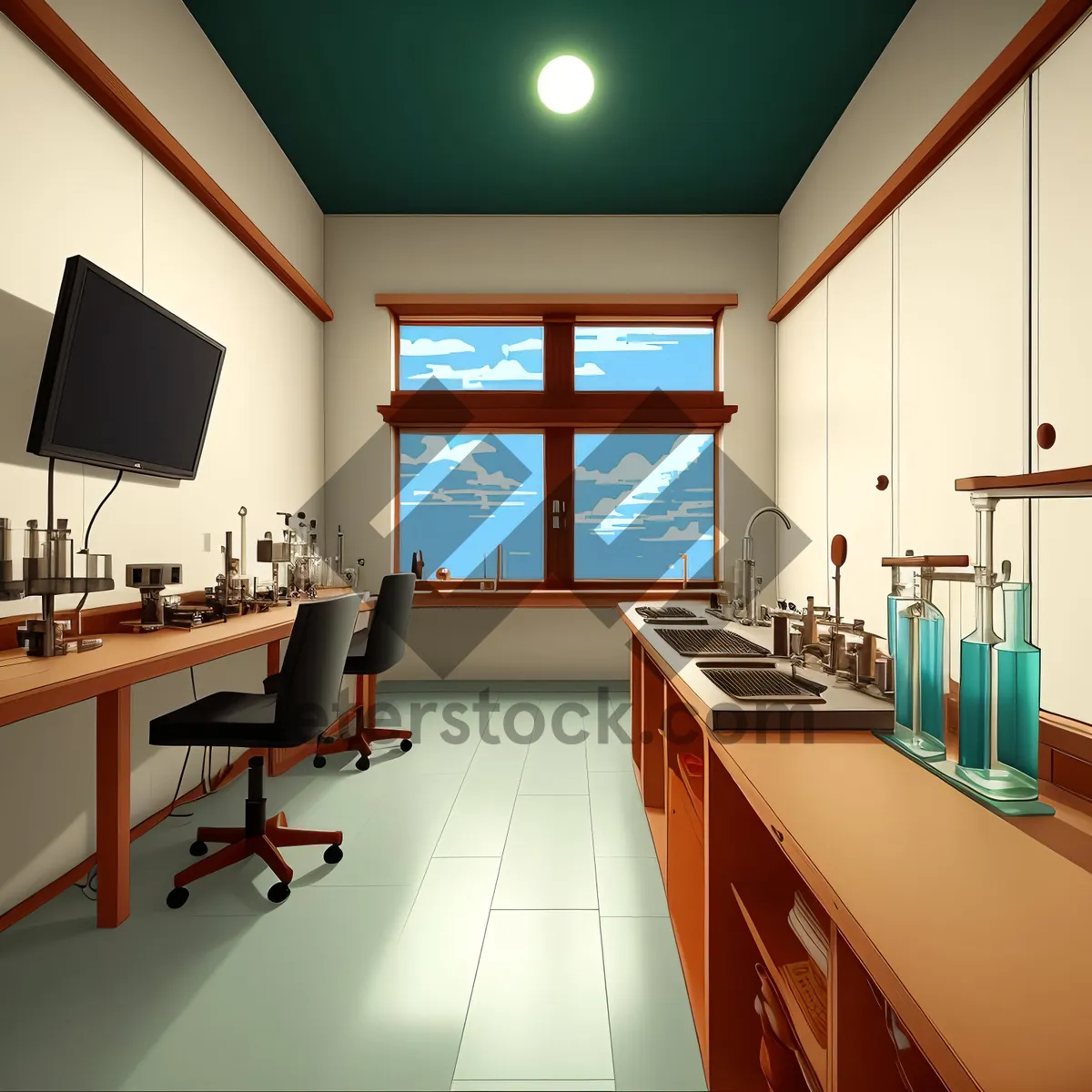 Picture of Contemporary Home Interior with Modern Furniture