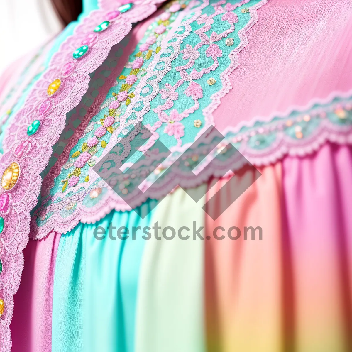 Picture of Pretty Embroidered Fashion Dress - Happy People