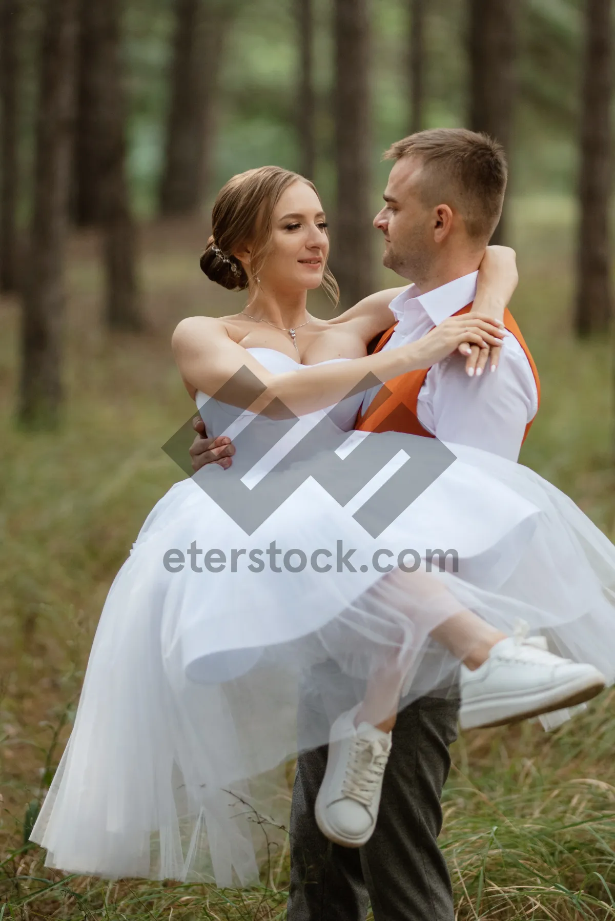 Picture of Father and daughter smiling in the park