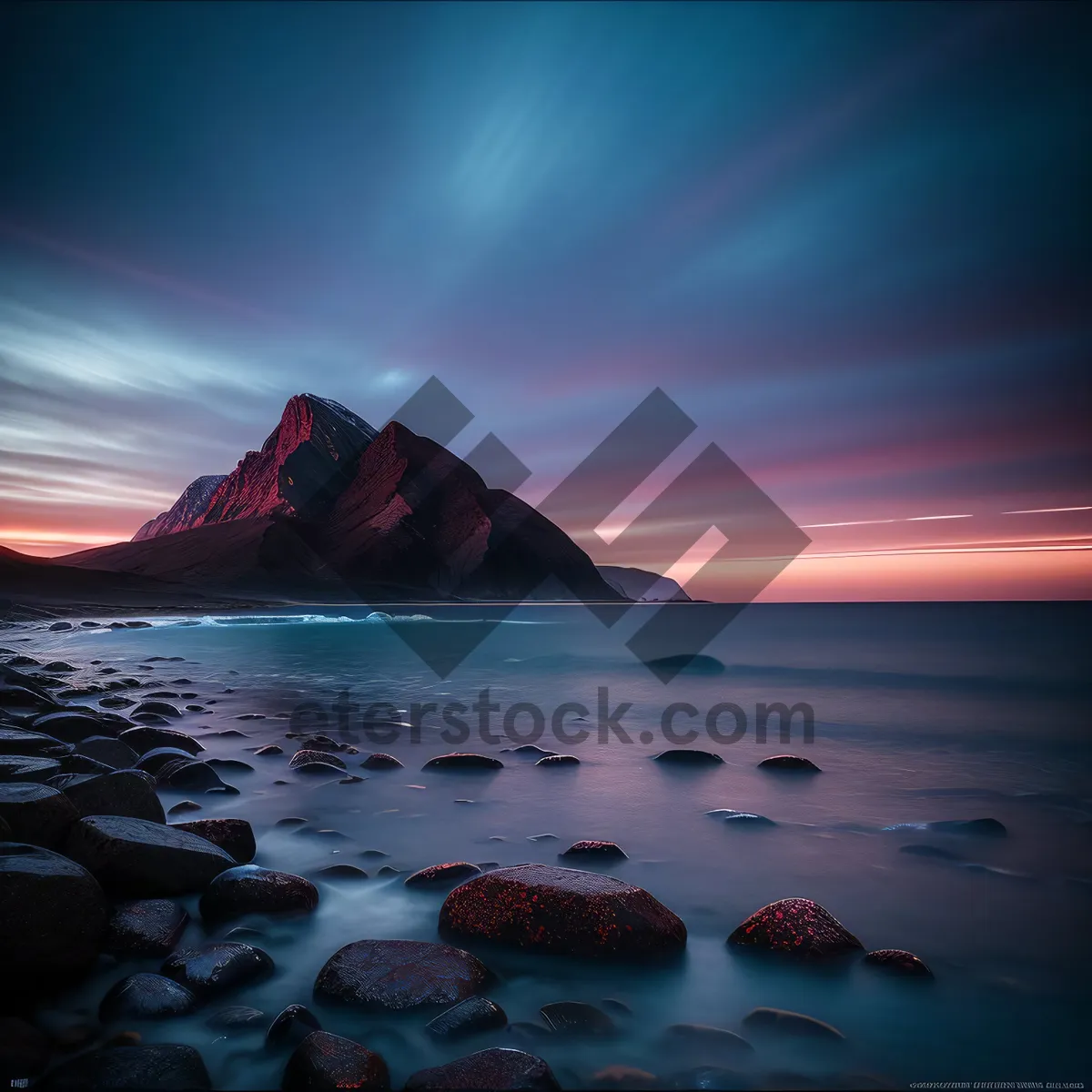 Picture of Serene Sunset over Tropical Beach