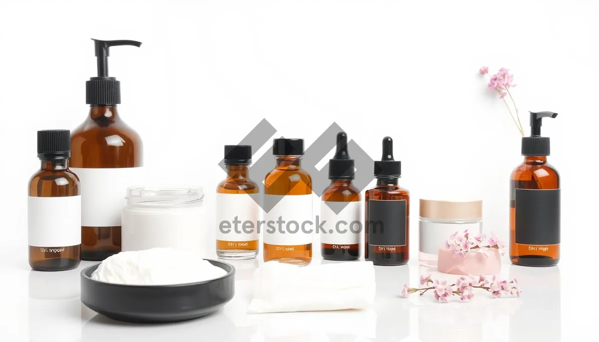 Picture of Spa care essentials in glass bottle - health spa treatment