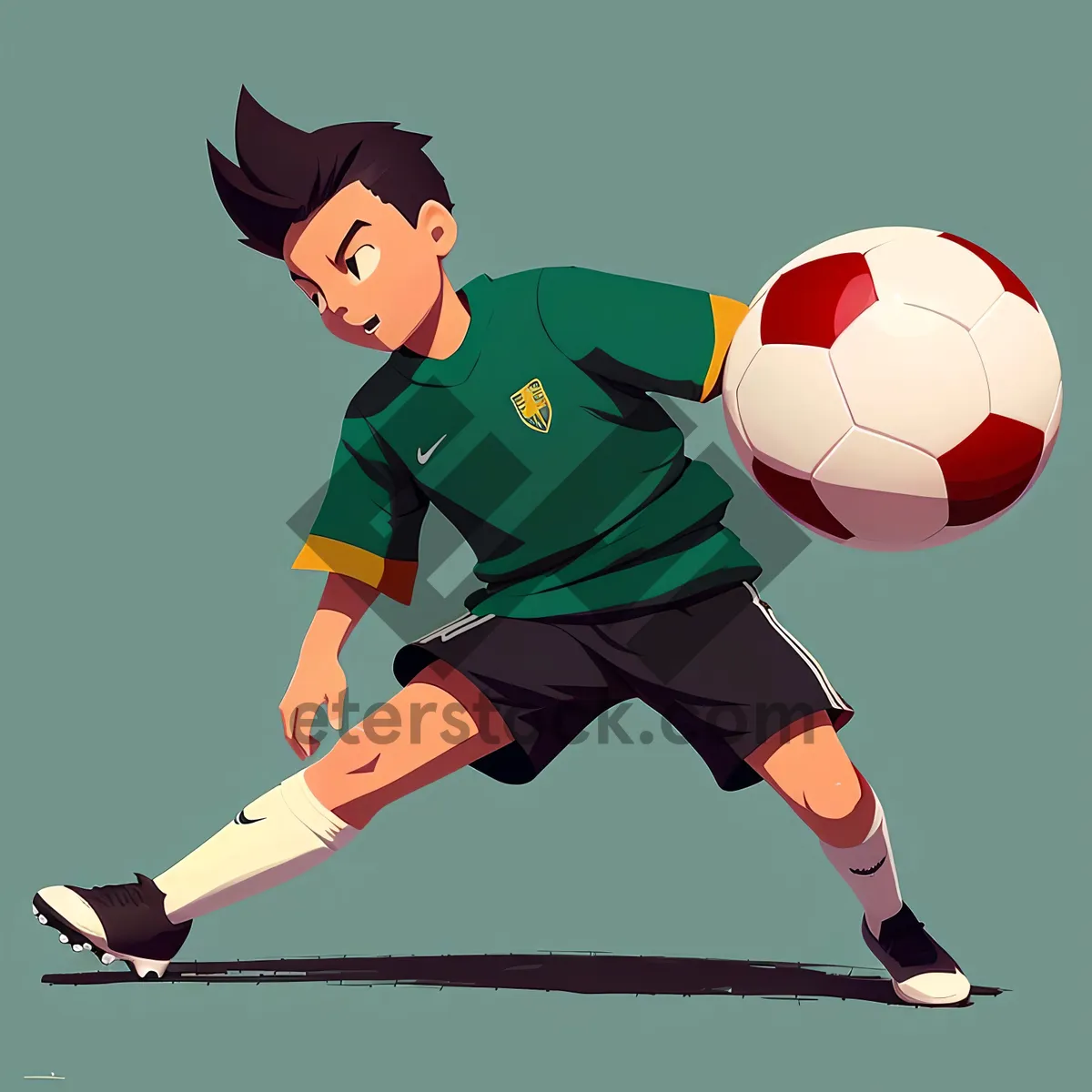 Picture of Vibrant Soccer Ball Silhouette Icon