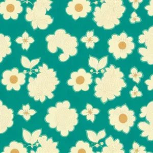 Vintage floral pattern wallpaper with damask design