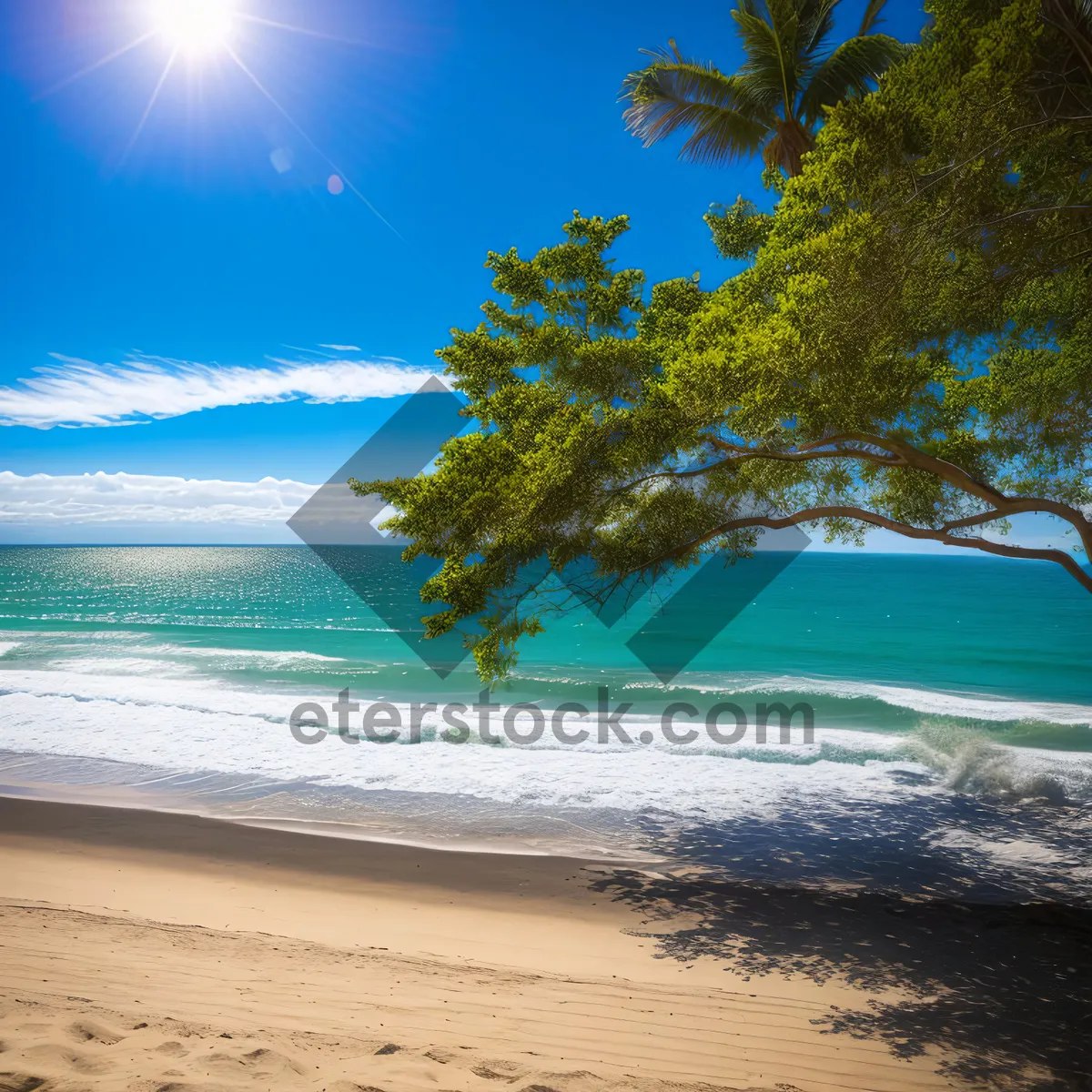 Picture of Exotic Tropical Paradise: Sun-Kissed Beach Bliss