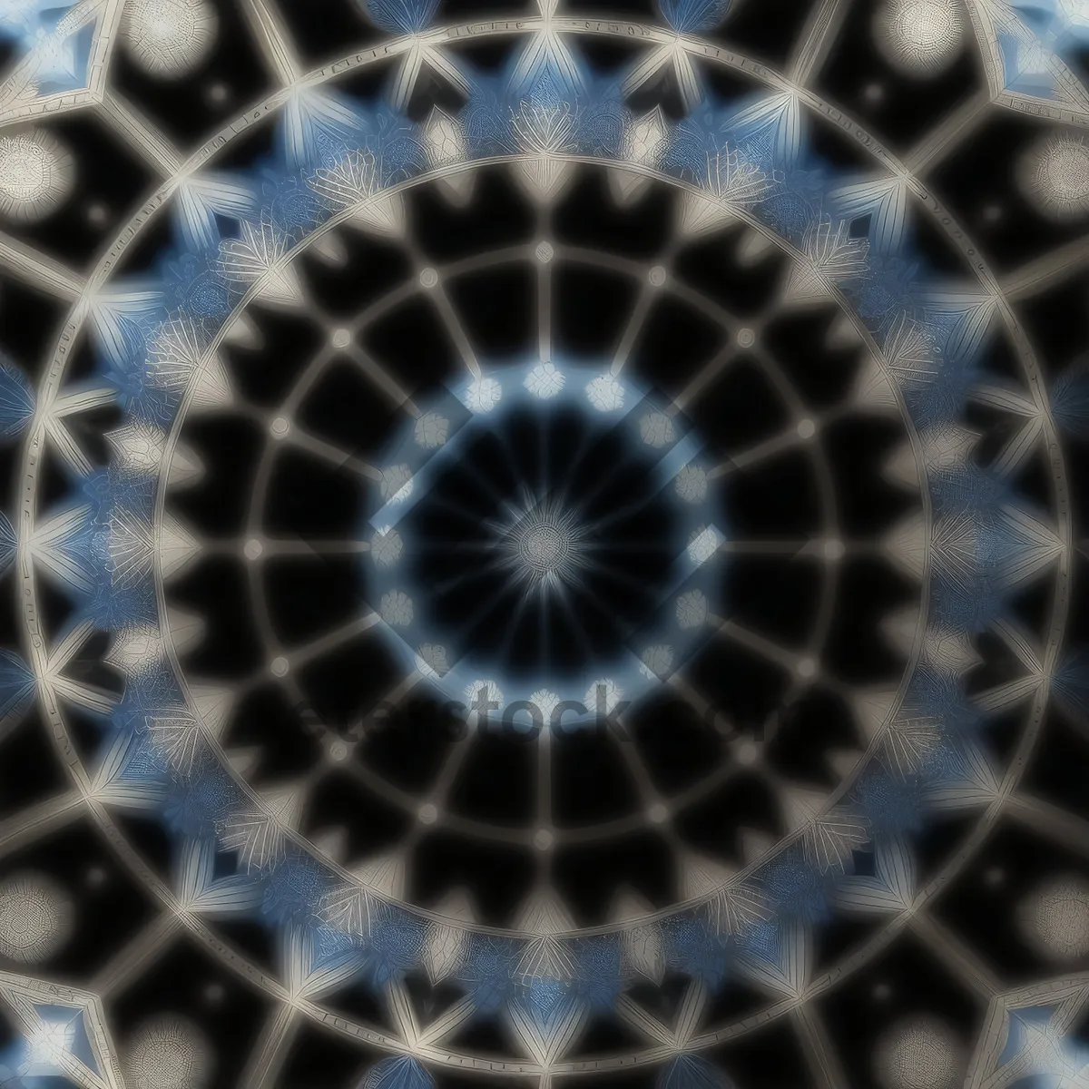 Picture of Rotating Circle Design with Digital Filter Texture