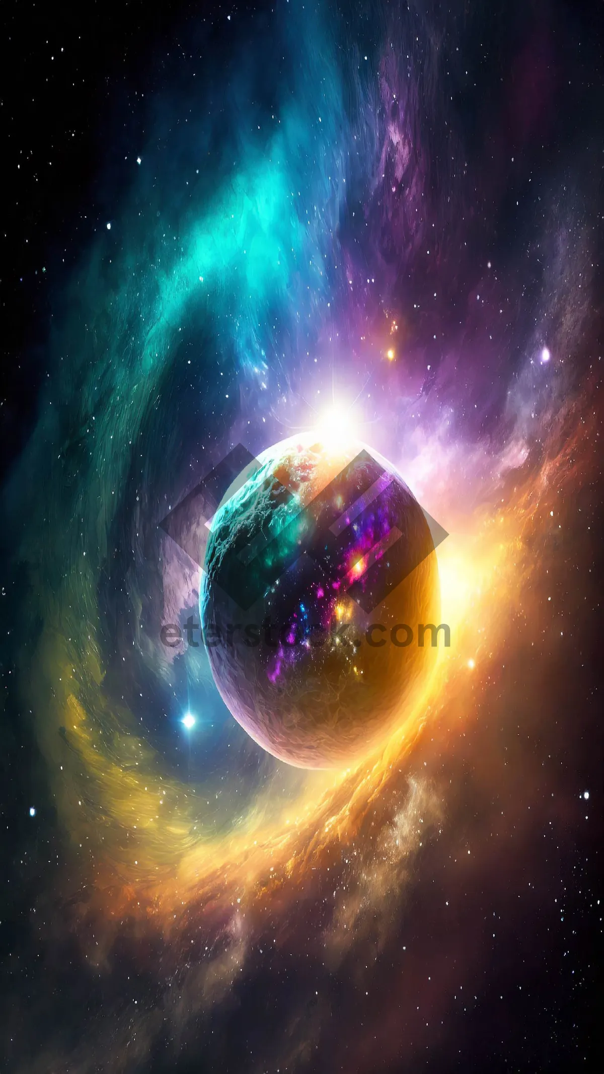 Picture of Dark Space Galaxy Fantasy Moon Light Wallpaper