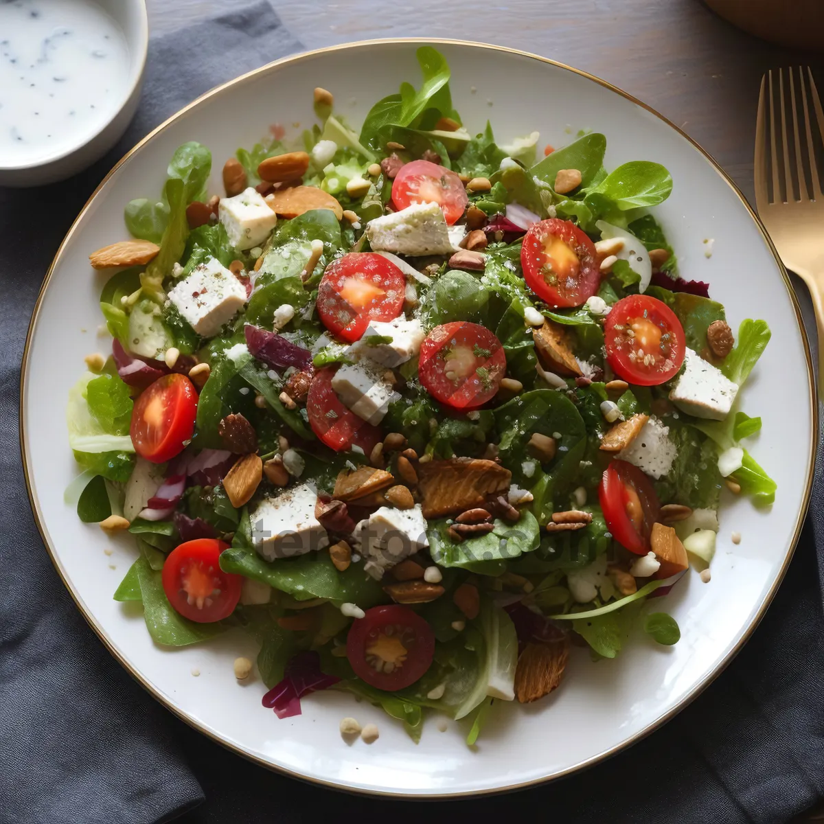 Picture of Delicious Gourmet Salad with Grilled Vegetables