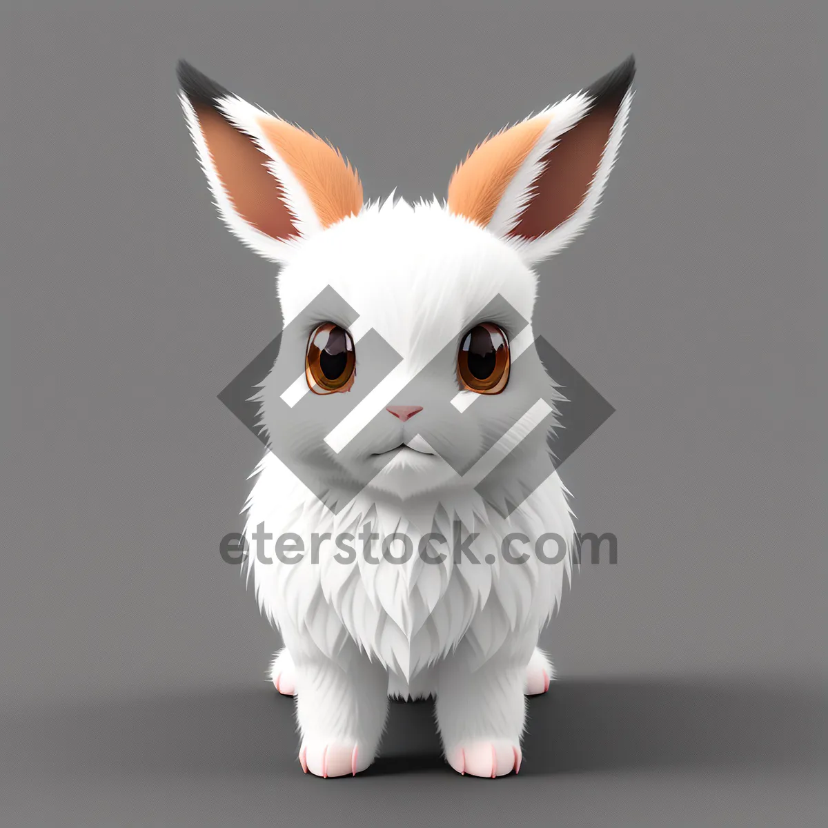 Picture of Furry Bunny with Adorable Fluffy Ears