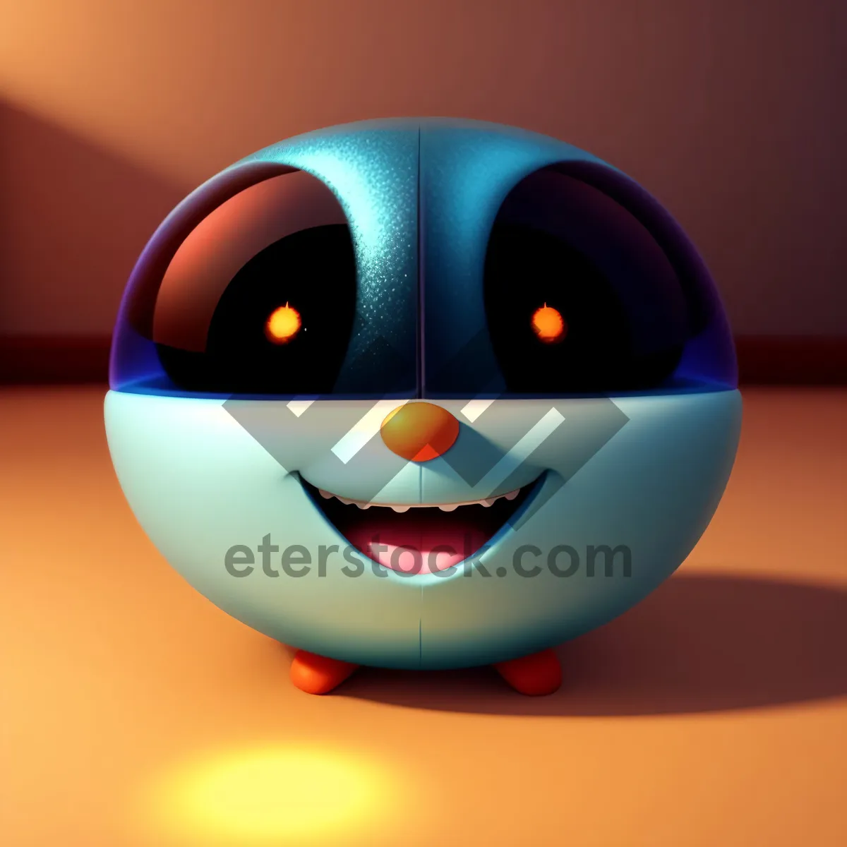 Picture of Cartoon Automaton Icon with Ball Design Symbol