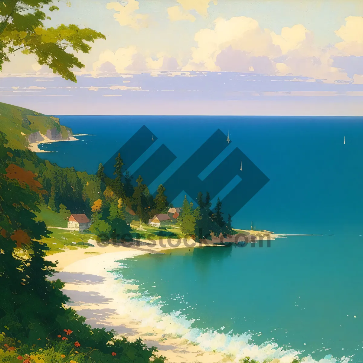 Picture of Serene Coastal Summer Bliss