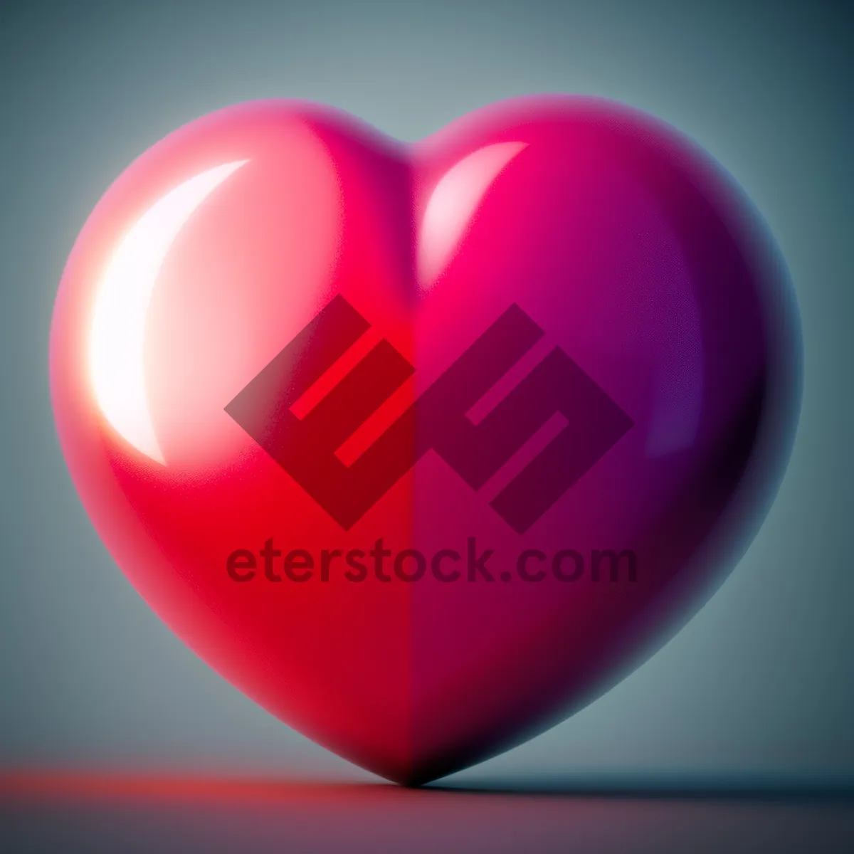 Picture of Shiny Glass Heart Button Design