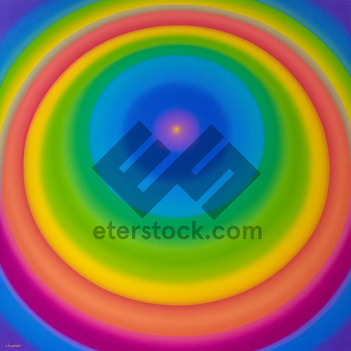 Picture of Vibrant Geometric Rainbow Fractal Graphic