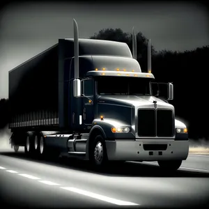 Highway Hauler: Speeding Trailer Truck for Efficient Cargo Transportation
