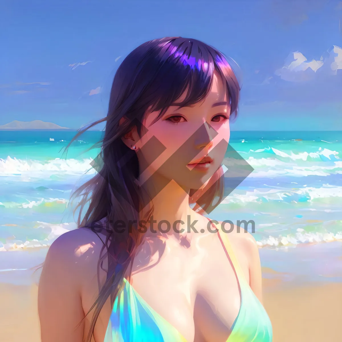 Picture of Beach Babe: Stylish Bikini Swimsuit for Tropical Vacation
