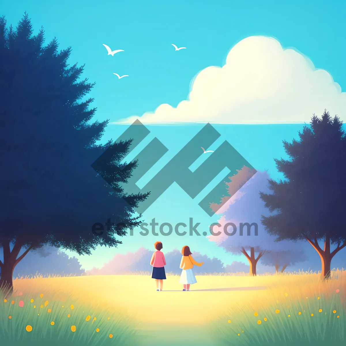 Picture of Enchanting Sunset amidst Majestic Oak Silhouette