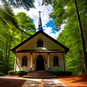 Historic Skyline Church: Architectural Gem with Cross