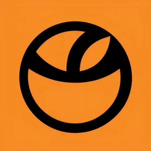 Black Hippie Circle Symbol Design