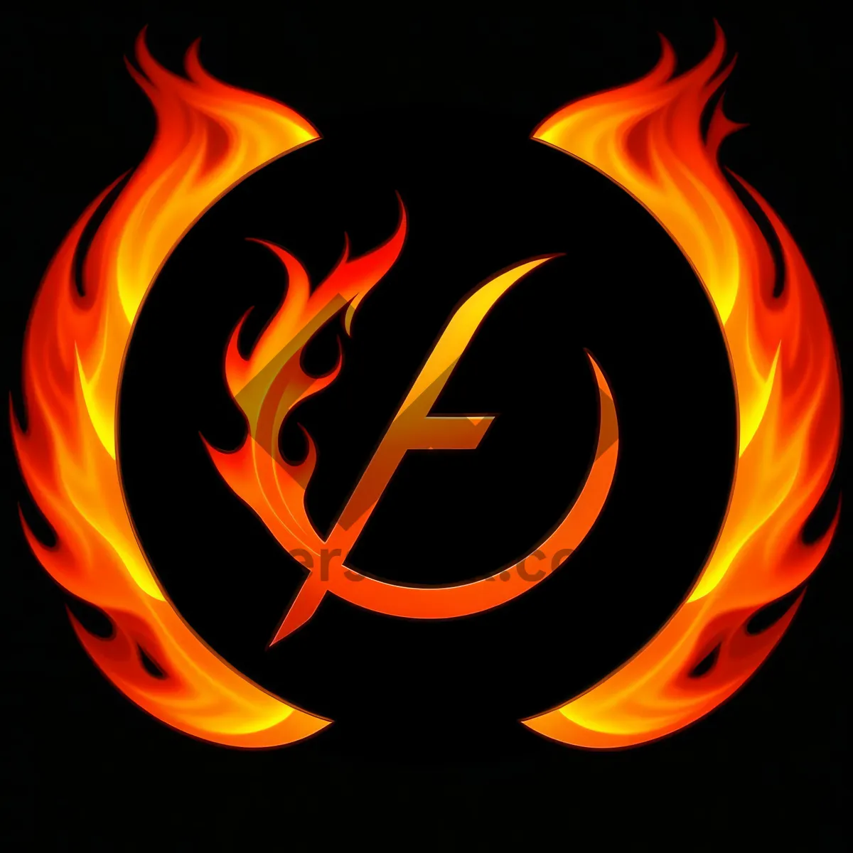 Picture of Blazing Fire Icon - Fiery Heat in Bold Design.