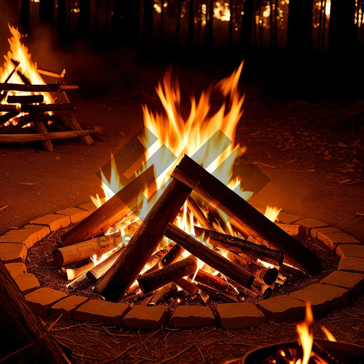 Picture of Fiery Hearth: A mesmerizing blend of warmth and danger.