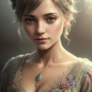 Exquisite Elegance: Fashionable Princess with Stunning Makeup
